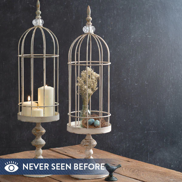 Chippy Wire Cloche with Stand, Pick Your Size