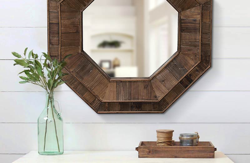 Reclaimed Hexagon Mirror