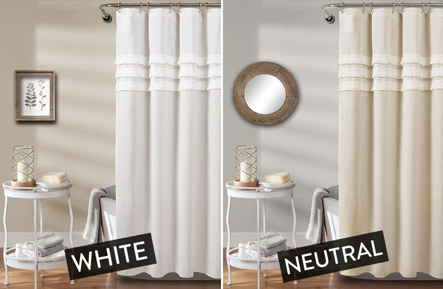 Fringe Shower Curtain, Pick Your Color