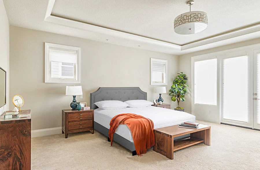 Scalloped Edge Fabric Queen Headboard/Frame, Pick Your Color