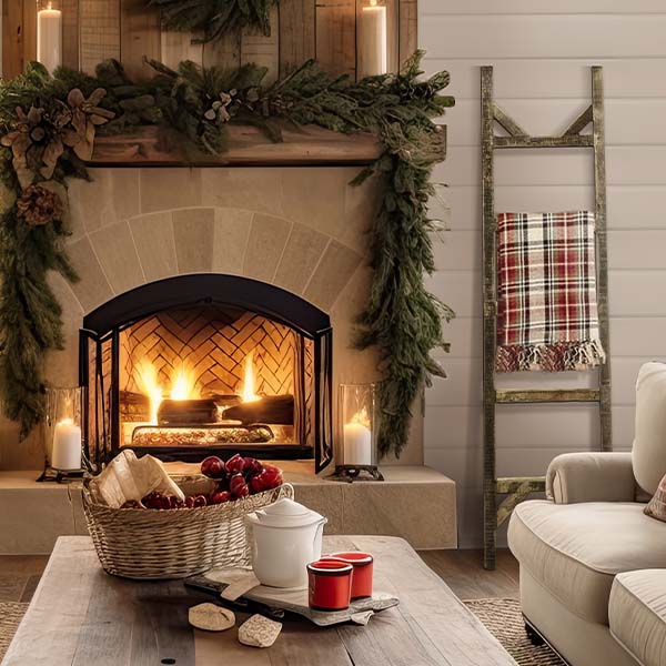 60 Inch Wooden Blanket Display Ladder