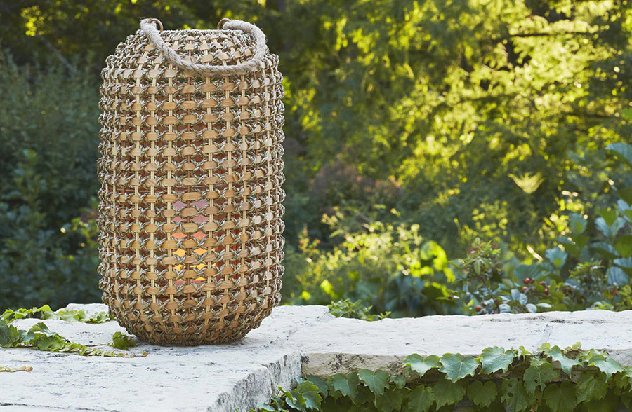 HUGE Wicker Candle Lantern