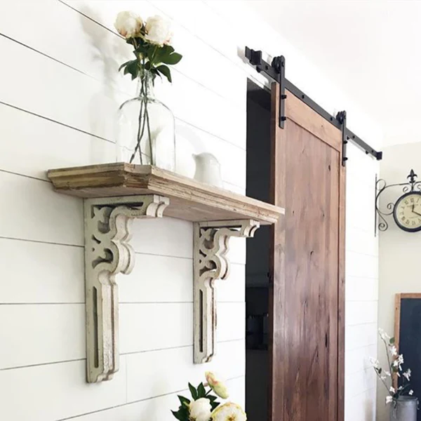 Distressed White Mantel Corbel Shelf
