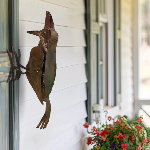 Rustic Metal Woodpecker