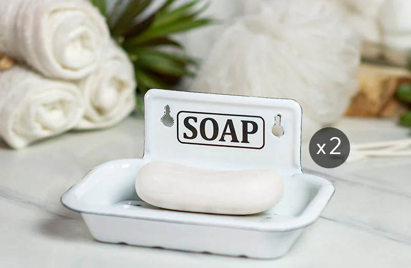 Enamelware Soap Dish, Set of 2