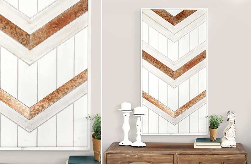 Barn Door Inspired Chevron Wall Decor