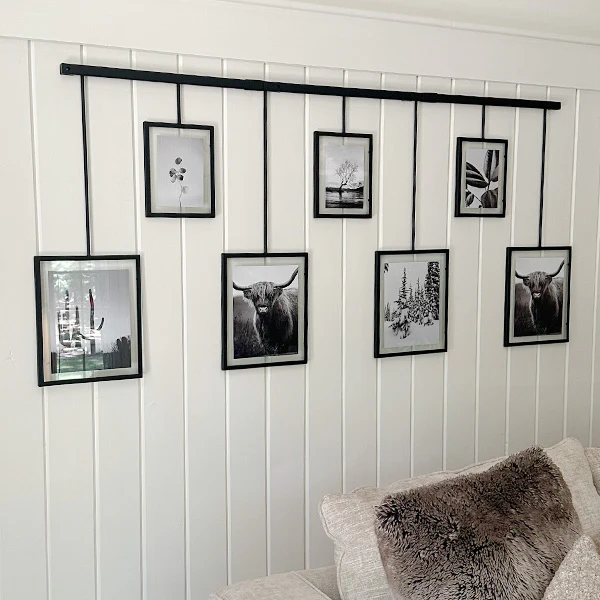 Gallery Wall Photo Rail with Frames