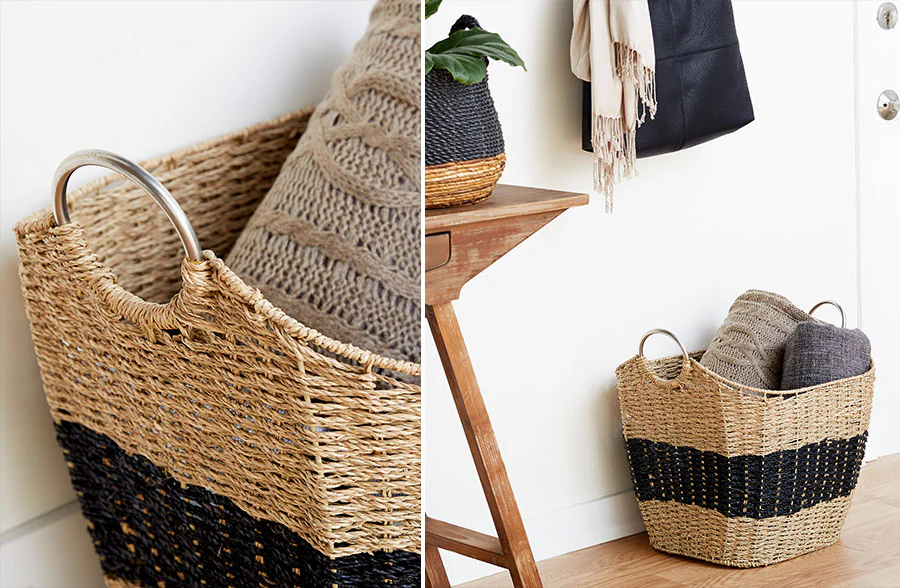 Two-Toned Seagrass Basket
