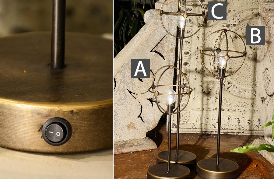 Standing Orb Lamp, Pick Your Size