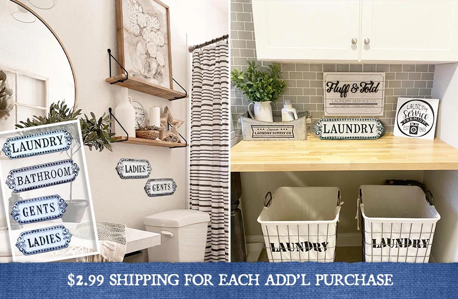 Embossed Cast Iron Wall Plaque, Pick Your Style