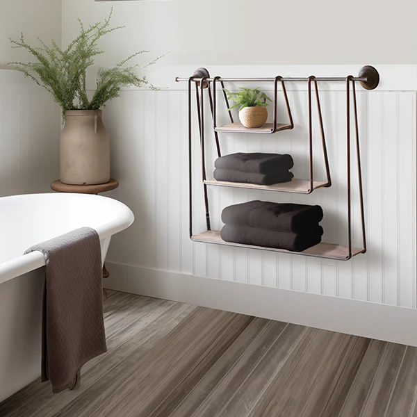 Utilitarian Three-Tiered Open Shelving Unit