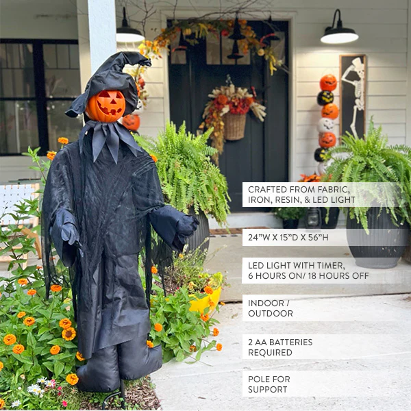 Floating Lightup Scarecrow with Timer