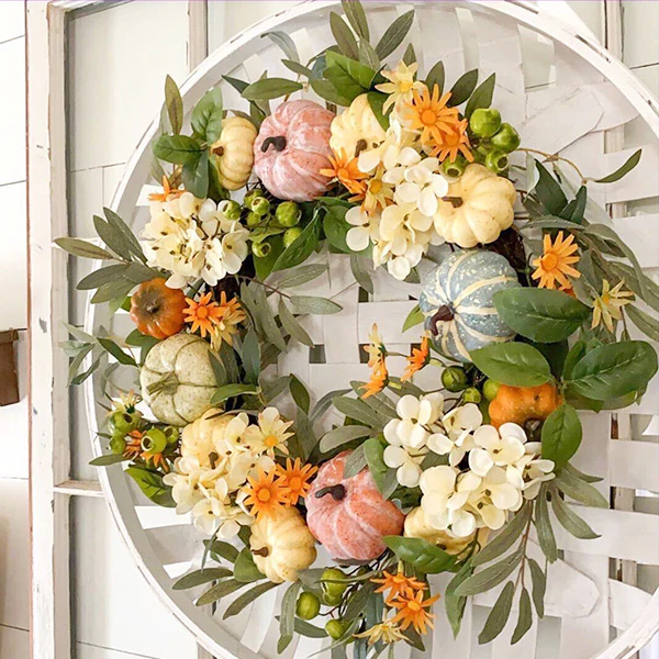 Autumn Harvest Pumpkin Wreath