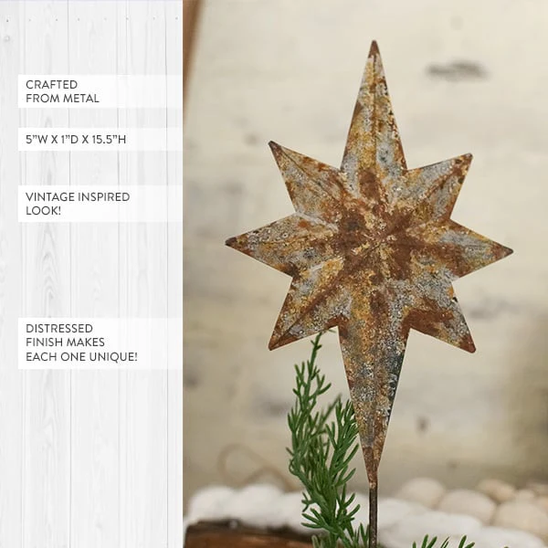 Vintage Inspired Distressed Tree Topper