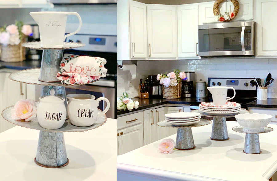 Galvanized Cake Stands, Set of 3