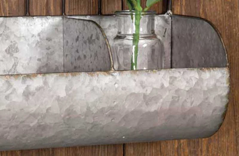 Hanging Galvanized Trough Shelf