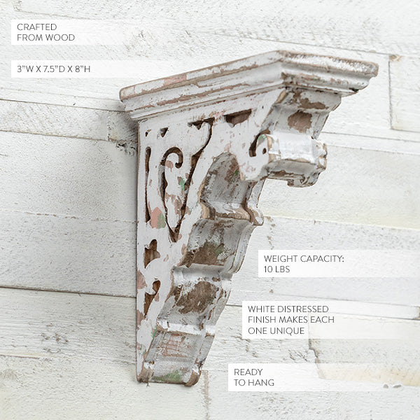 Ornate Distressed Corbel Shelf