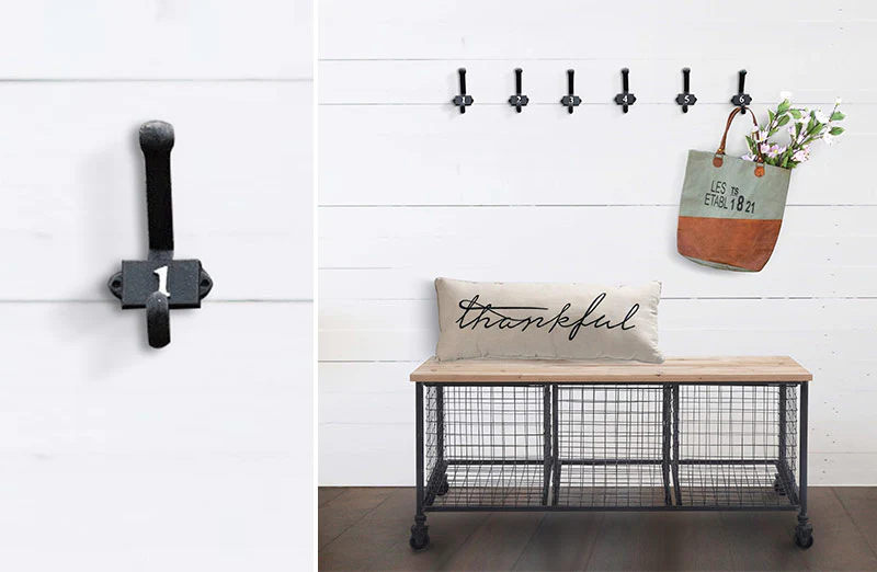 Numbered Cast Iron Hooks  1-6