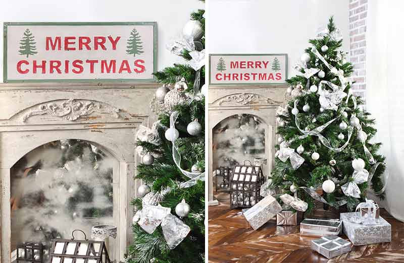 LARGE Merry Christmas Metal Wall Sign