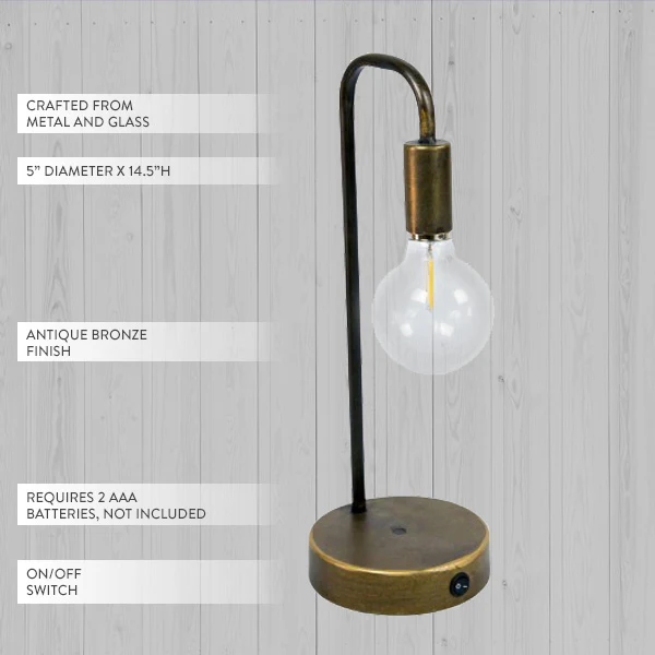Antique Bronze LED Table Lamp