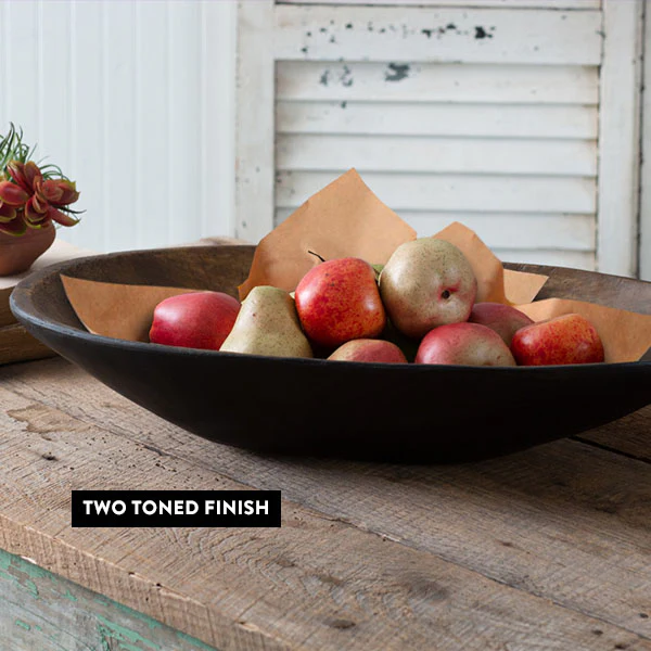 Oversized Black Dough Bowl