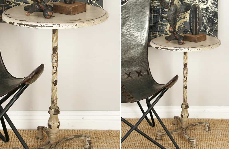 Antique Inspired Metal Side Table