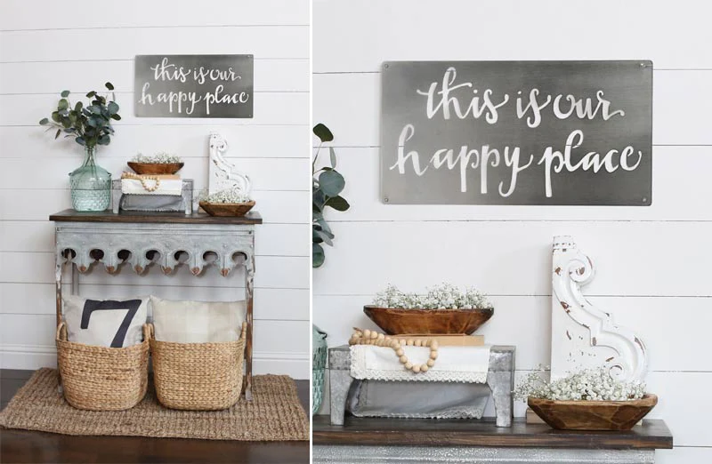 This Is Our Happy Place Metal Sign
