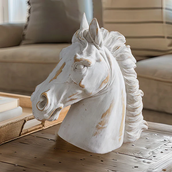 Majestic Horse Head Statue Sculpture
