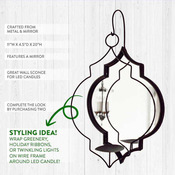 Contemporary Wall Sconce with Mirror