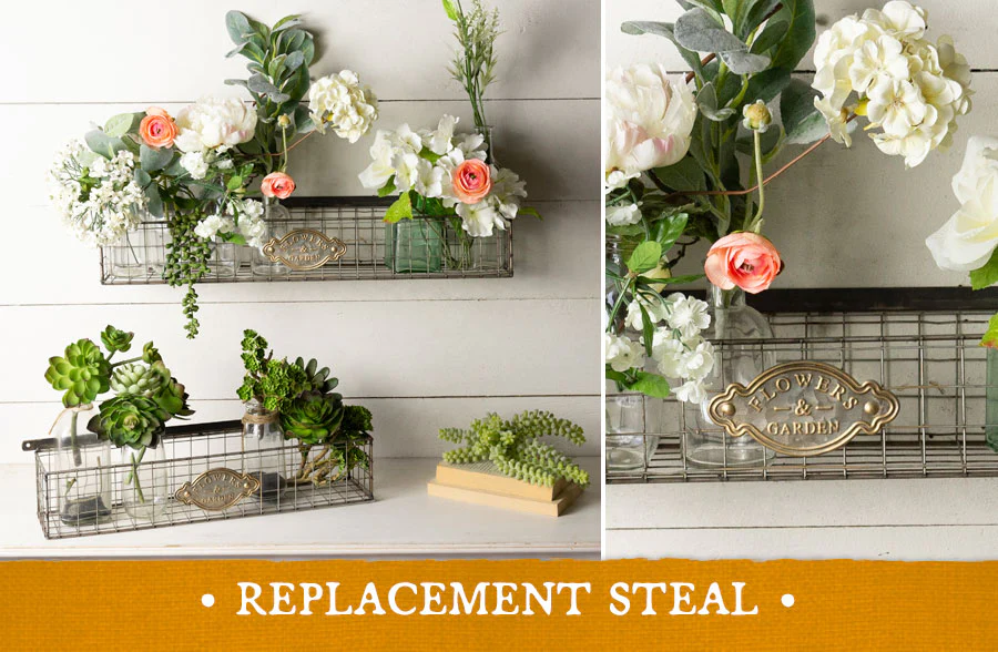 Hanging Wire Garden Baskets, Set of 2