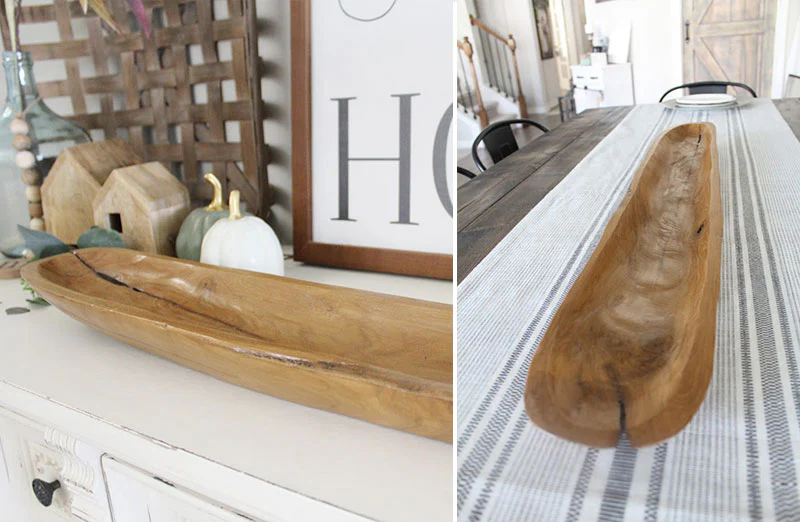 Oblong Teak Wood Bowl