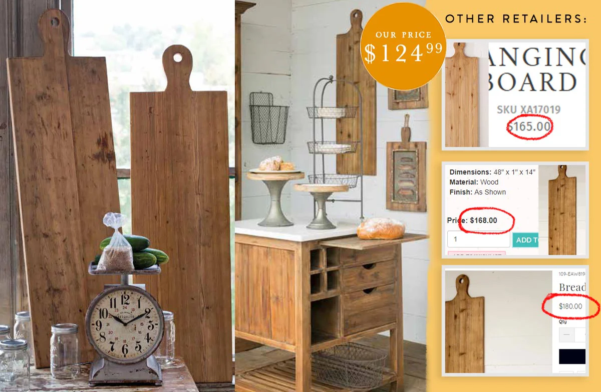 HUGE 4 Foot Bread Board Wall Decor