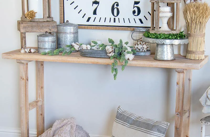 Natural Wood Buffet Table