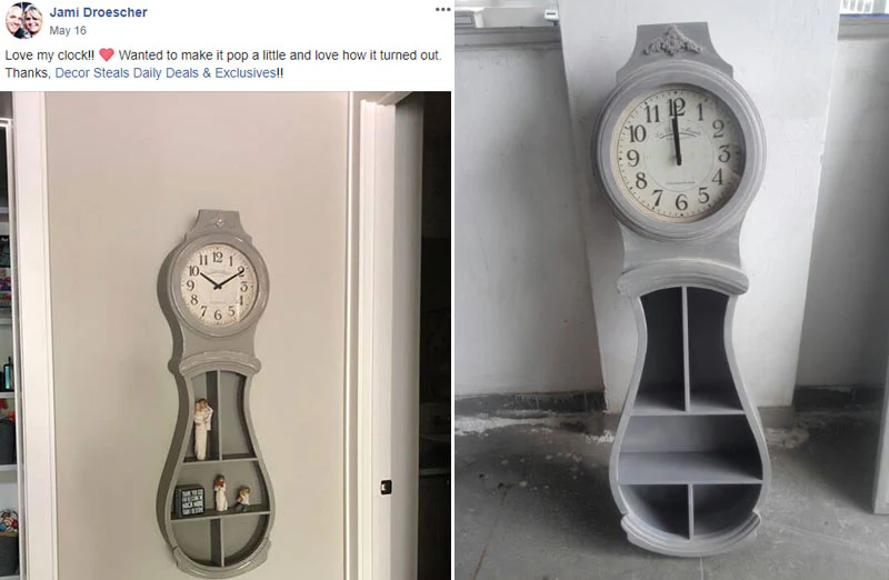 *HUGE* Distressed Mora Wall Clock