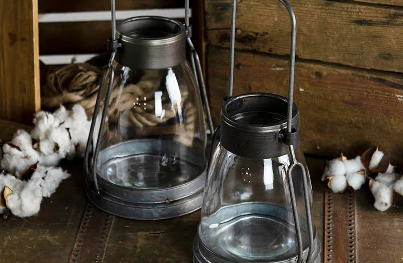 Vintage Inspired Glass Lantern