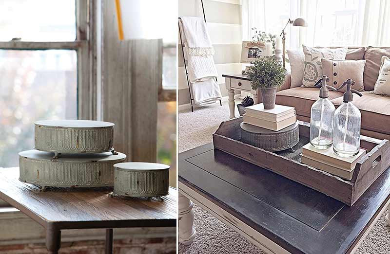 Old Metal Pedestals  Set Of 3