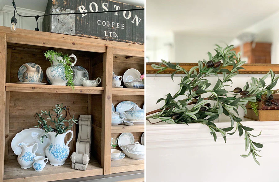 Lush Olive Stems, Set Of 2