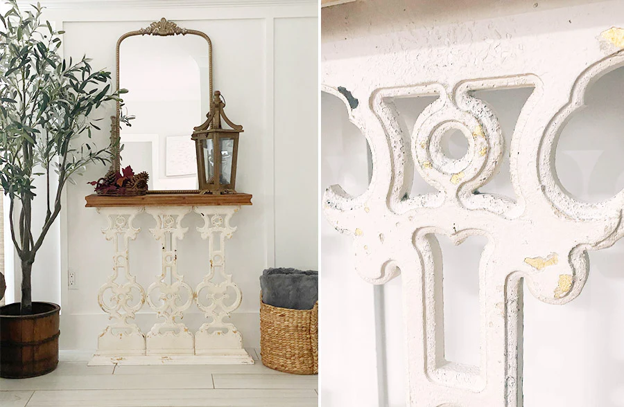 Intricate Scrollwork Console Table