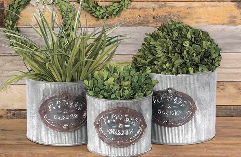 Textured Garden Planters  Set Of 3