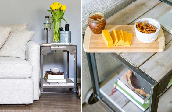 Factory Cart Side Table