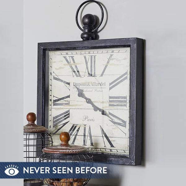 Dupont and Allardet Square Wall Clock