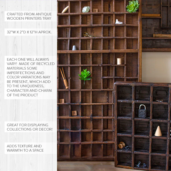 FOUND HUGE Vintage Letter Press Tray