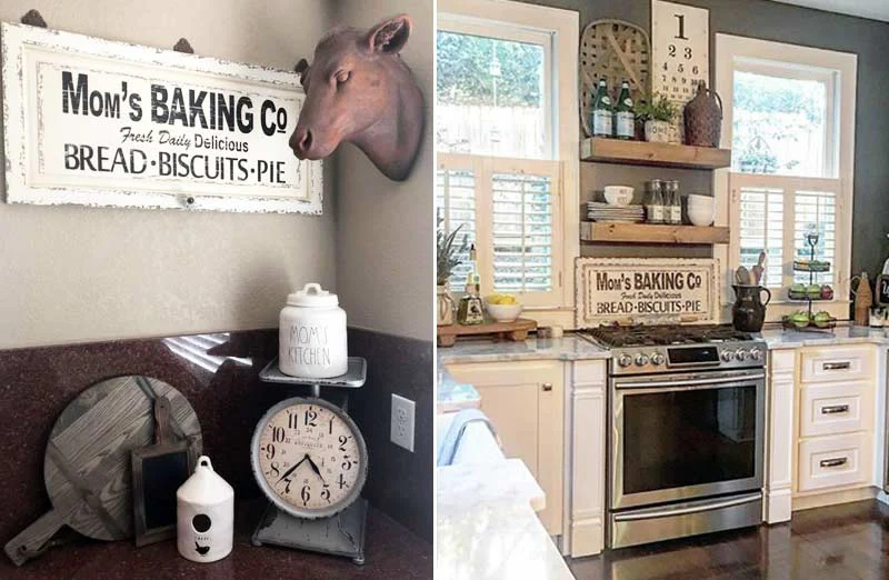 Wooden Wall Sign Mom's Baking Co