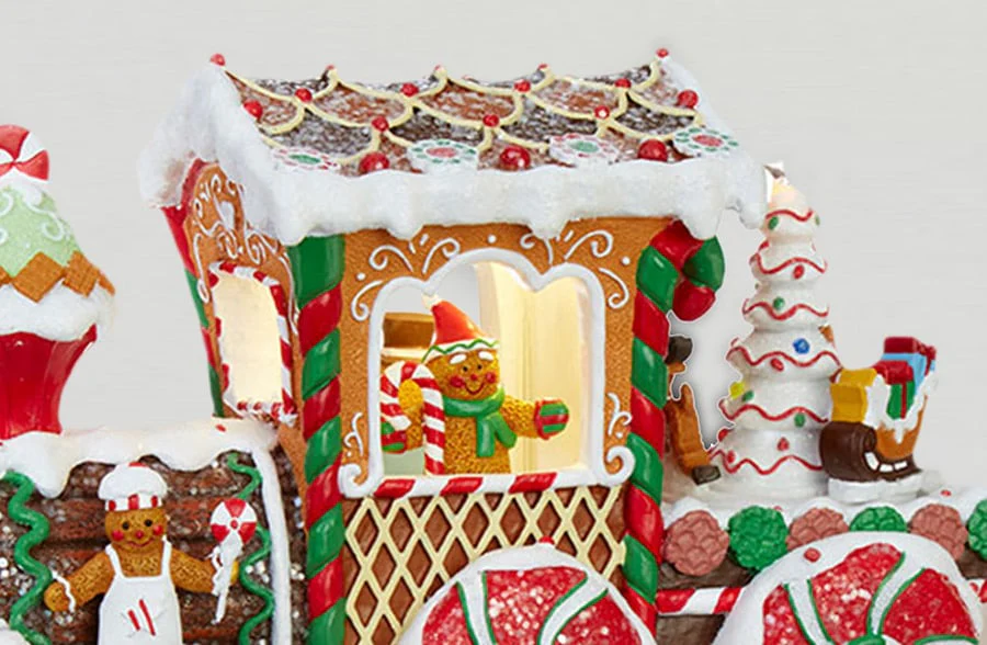 Musical Light Up Gingerbread Train Engine