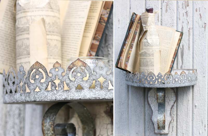 Scalloped Wall Shelves  Set of 2