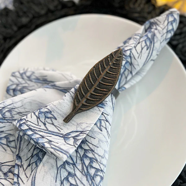 Autumn Leaf Napkin Rings, Set of Four