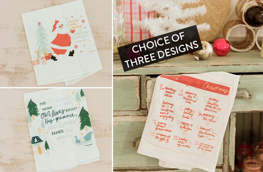 Holiday Spirit Kitchen Towels, Pick Your Style | Handmade in USA