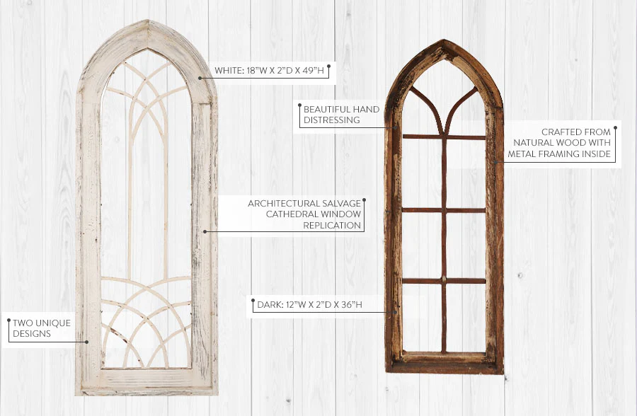Architectural Salvage Cathedral Window, Pick Your Style