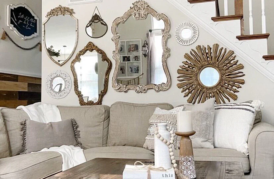 Antique Gold Sunburst Mirror