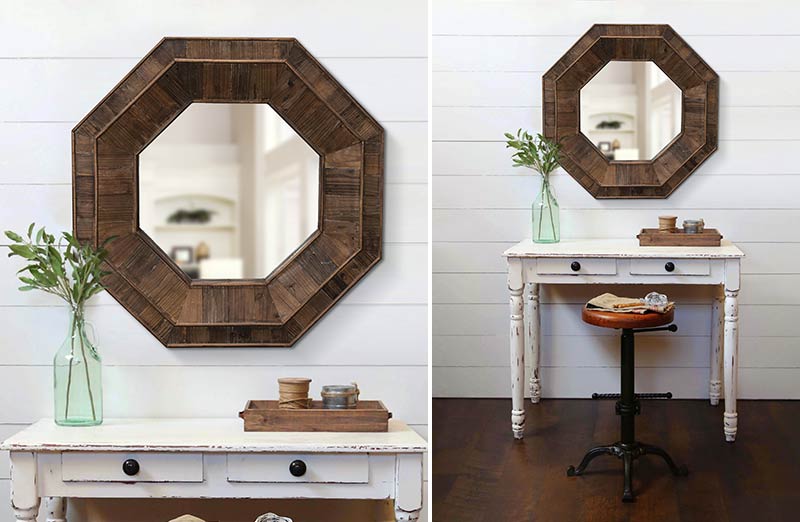 Reclaimed Hexagon Mirror